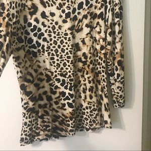 Leopard dressy top never worn. V neck